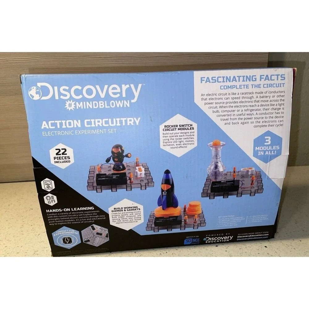 Discovery #MINDBLOWN Action Circuitry Electronic STEM Science Kit 6 Projects‎